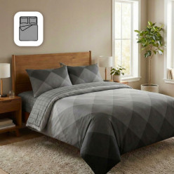 Komplet pościeli 3-częściowy 3d bawełna satynowa 100% 160x200 cm romby