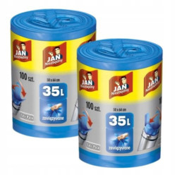 Worki na śmieci easy pack 35l z falą jan niezbędny niebieskie 100szt