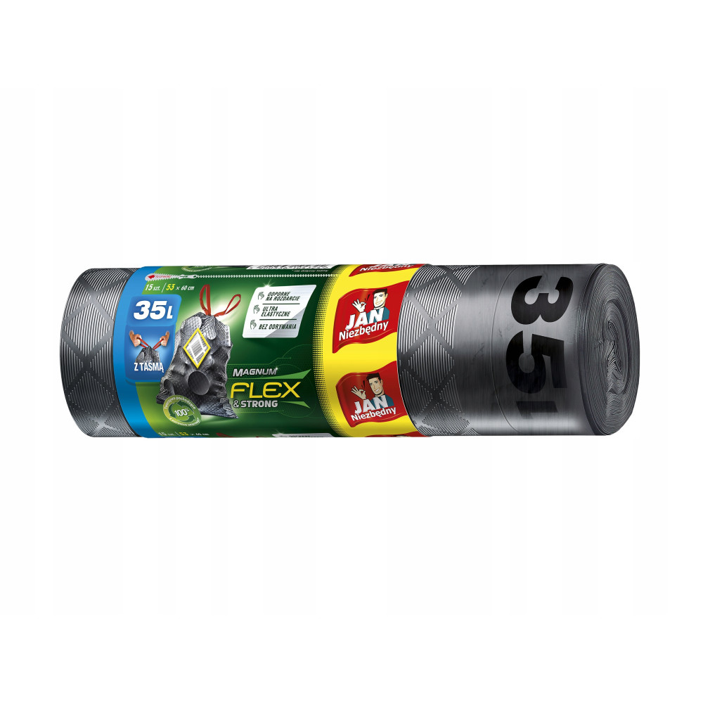 Vaky 35l s tahací mangum flex a silný Jan Niezbędny šedá 15ks