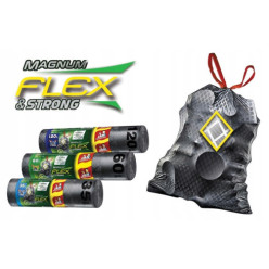 Worki na śmieci 60l z taśmą Mangum flex & strong Jan niezbędny mocne 10szt