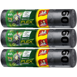 Worki na śmieci 60l z taśmą Mangum flex & strong Jan niezbędny mocne 10szt