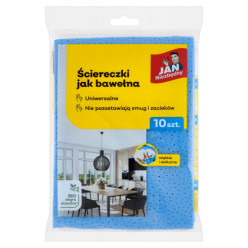 Universal cleaning cloths cotton-like Jan Niezbędny 10pcs