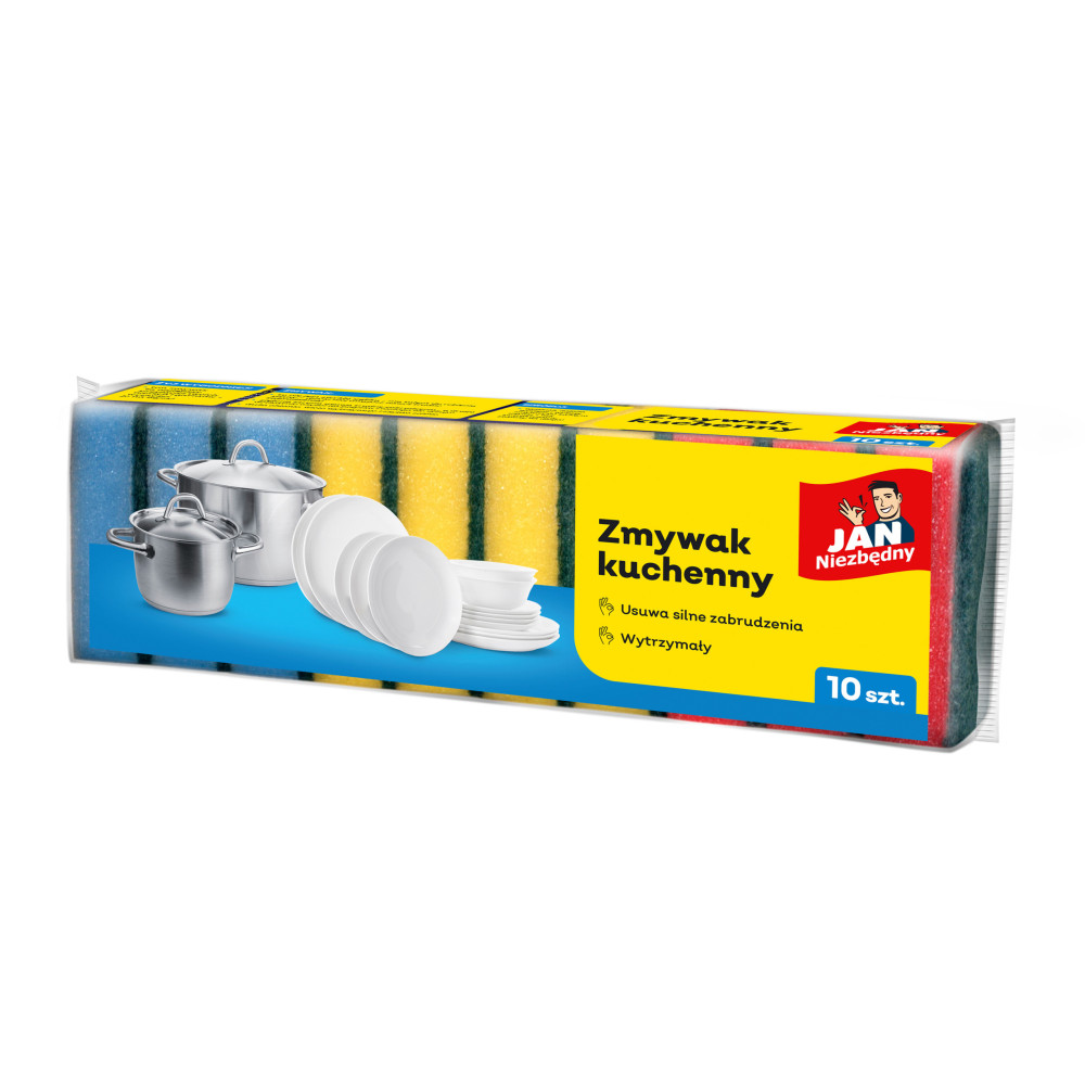 Zmywak kuchenny gąbka zmywaki do mycia naczyń myjka Jan niezbędny 10szt