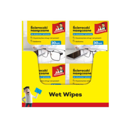 Ściereczki nasączane do okularów i ekranów Jan niezbędny 30 sztuk