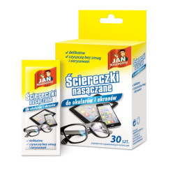 Ściereczki nasączane do okularów i ekranów Jan niezbędny 30 sztuk