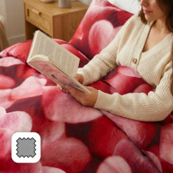 Komplet pościeli 4-częściowy 3d bawełna satynowa 100% 160x200 cm serduszka