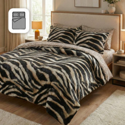 Komplet pościeli 3-częściowy 3d bawełna satynowa 100% 160x200 cm zebra