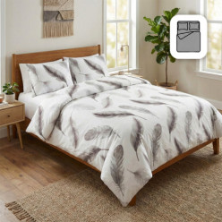 3-piece bedding set 5D satin cotton 100% 160x200 cm feathers