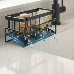 Organizer kuchenny organizer na zlew ociekacz stojak na gąbke płyn czarny