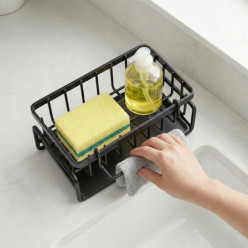 Organizer kuchenny organizer na zlew ociekacz stojak na gąbke płyn czarny