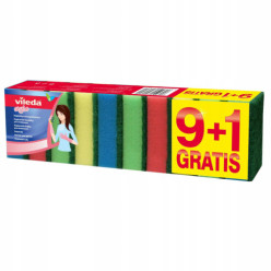 Zmywak kuchenny profilowany vileda 10 szt gąbka zmywaki do mycia naczyń