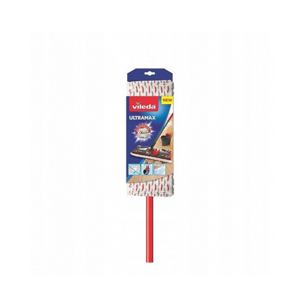 Poignée télescopique Vileda + microfibre ultramax plate pour planchers