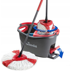 Vileda zestaw mop obrotowy I wiadro turbo z wyciskaczem drążek wkład 38 cm