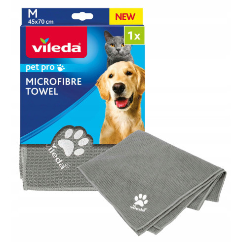 Ręcznik z mikrofibry dla zwierząt vileda pet pro m waflowa struktura 45×70