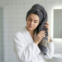 Ręcznik kąpielowy 50x100cm 100% bawełna chłonny miękki ciemnoszary