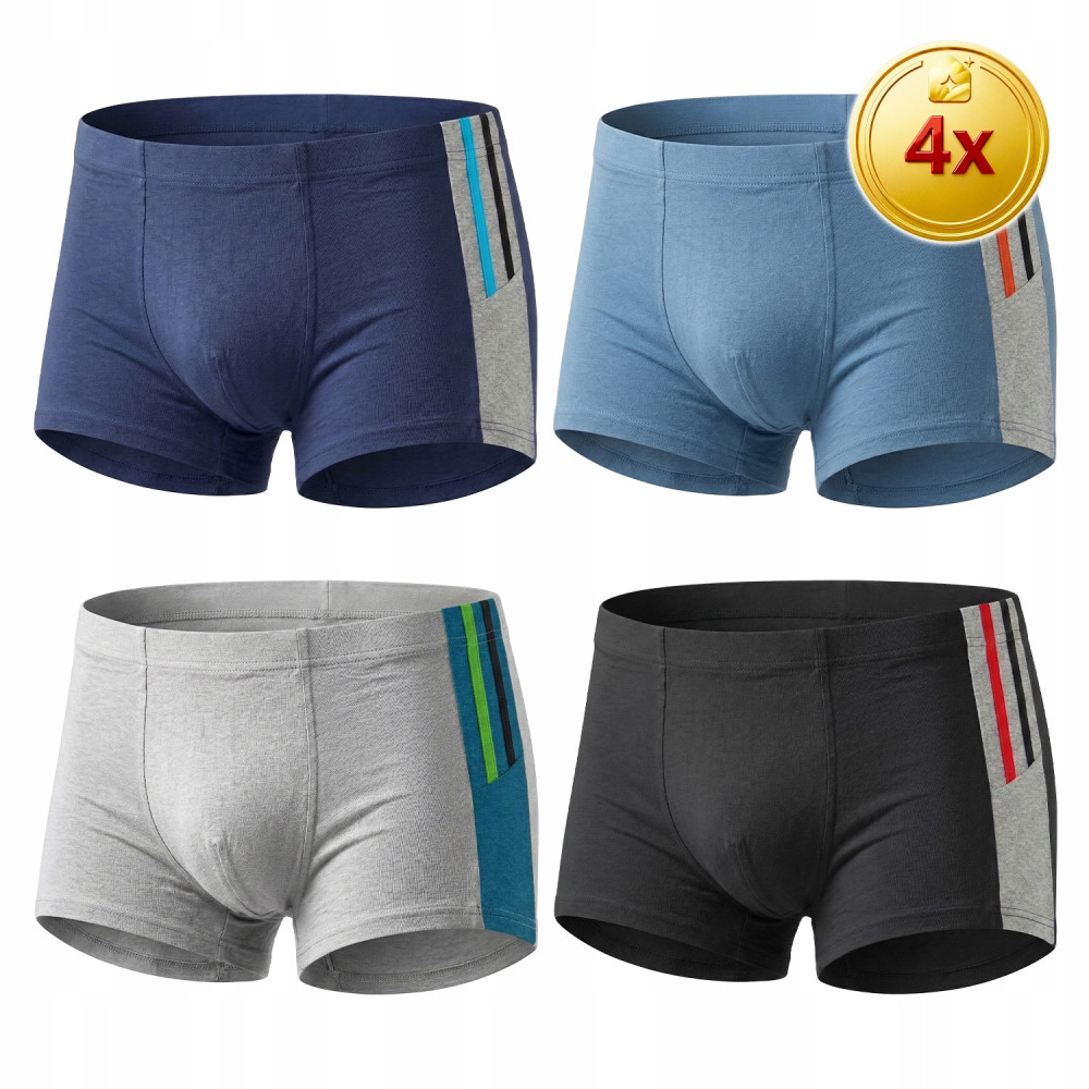 4x bokserki męskie bambusowe majtki antybakteryjne oddychające XL