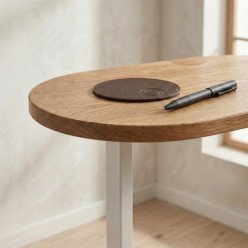 C-shaped coffee table side table for living room bedroom white