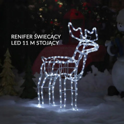 Renifer świecący LED dekoracja flash