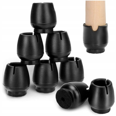 Schutzkappen für Stuhlbeine Möbelbeine Silikon mit Filz 12-16mm 32Stk.