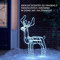 Renifer świecący LED dekoracja flash