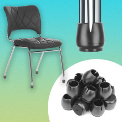 Chaise de protection de meubles de jambe casques silicone avec feutre 12-16mm 32 pcs