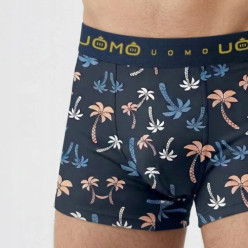 4x Herren-Boxershorts Bambus Unterhosen antibakteriell atmungsaktiv Palmen 2XL