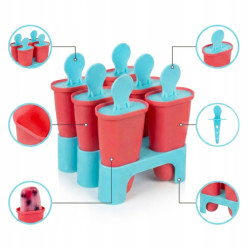 Set de moules à lolly glacés sorbet à crème glacée maison Bricolage bâtons 6 pcs