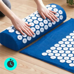 Mata do akupresury poduszka z kolcami niebieska pobudzająca krążenie masaż