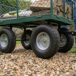 Wózek ogrodowy transportowy z rączką taczka pompowane koła burty 200 kg