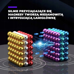 Kulki magnetyczne 216 szt neocube 5mm magnesy kreatywne dla dzieci