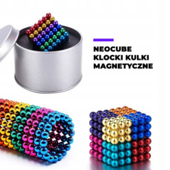 Kulki magnetyczne 216 szt neocube 5mm magnesy kreatywne dla dzieci