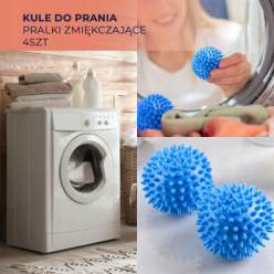 Boules de lavage anti-peluches et adoucissantes, lot de 4