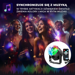 Projecteur de lumière 7 couleurs disco LED RGB + télécommande
