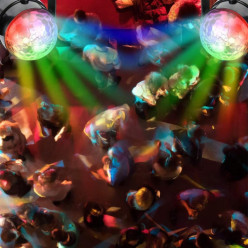 Světlý projektor 7 barev diskotéky LED RGB + dálkové