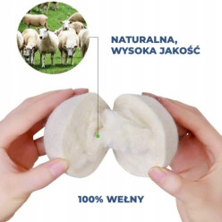 Wool dryer balls, natural wool, 3 pcs
